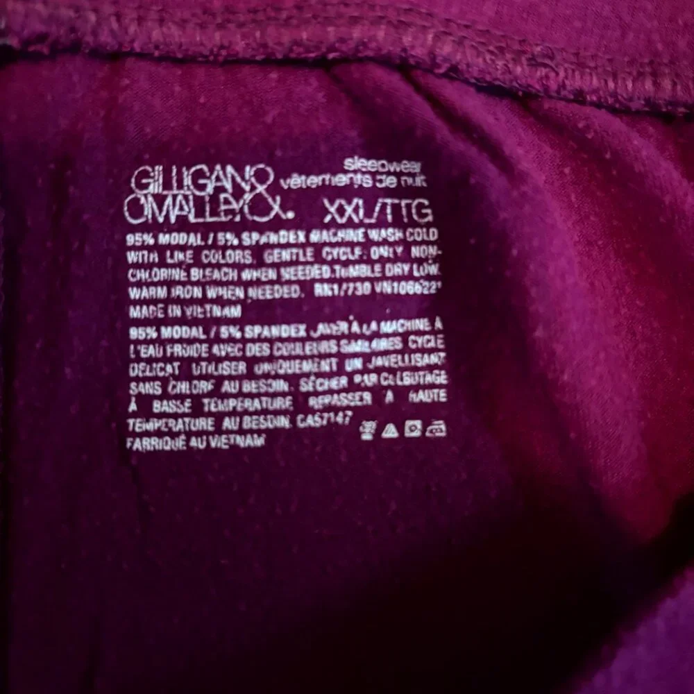 Gilligan & O’Malley Soft Modal Sleep Lounge Pants XXL Plum - Picture 2 of 5